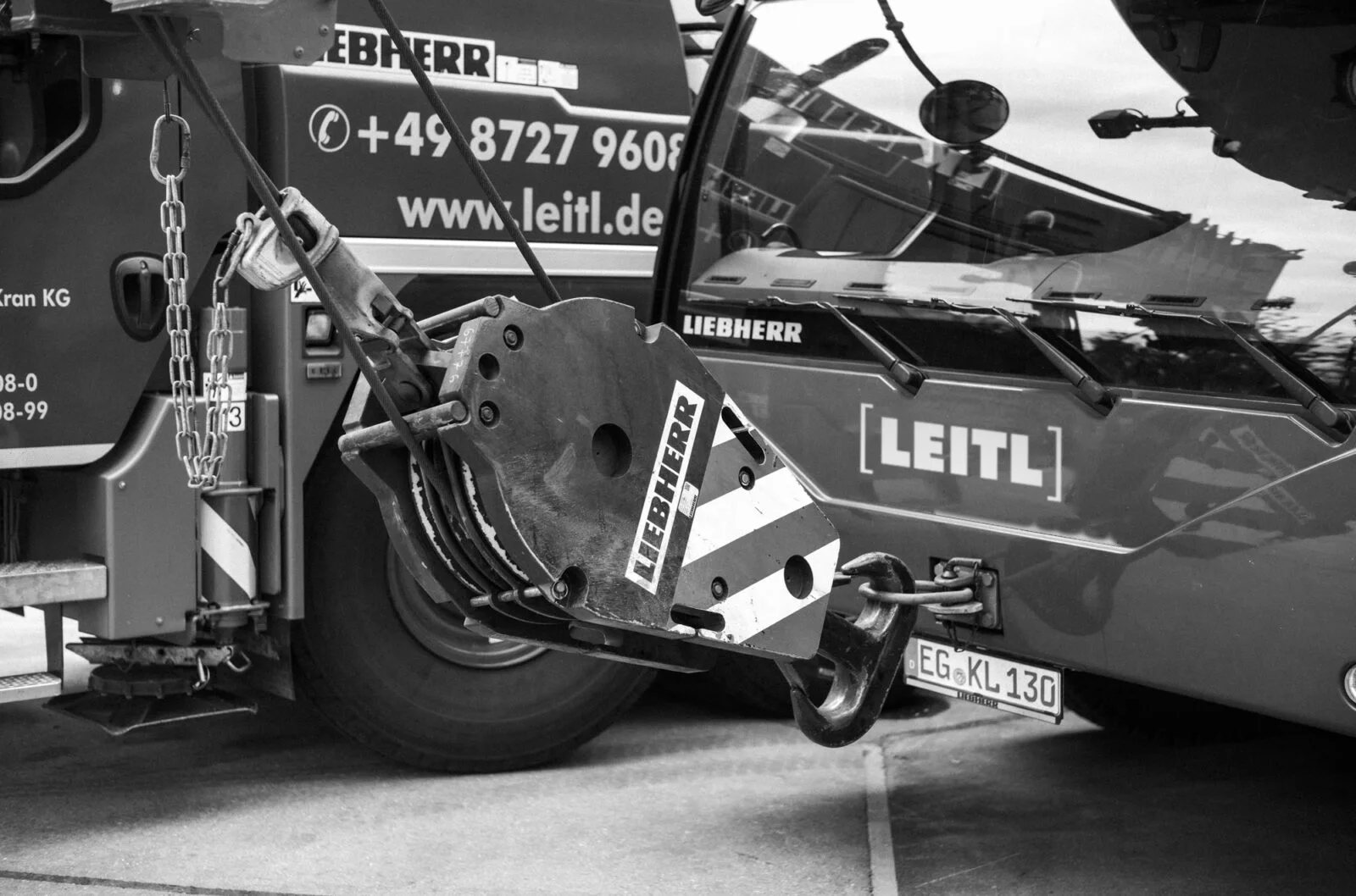 Mobilkran von Leitl auf dem Betriebshof